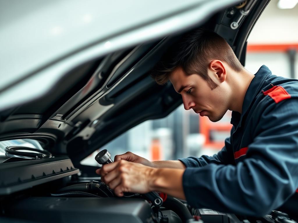 Mécanicien au travail
